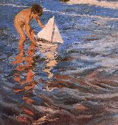 Joaquin Sorolla Small boat oil